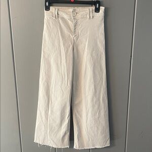 Zara Wide Leg Jeans Girl’s Off White Denim Skater Neutral Minimalist Streetwear